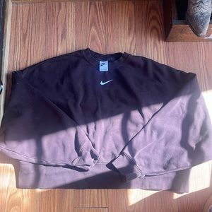 Large cropped Nike crewneck